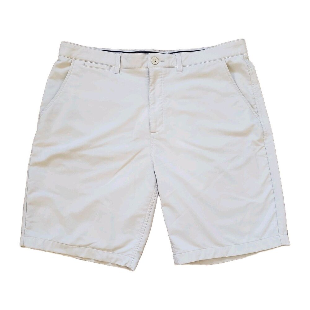 Johnnie-O Lightweight Stretch Sz 36(FITS 37) Mens 9" Light Brown Chino Shorts